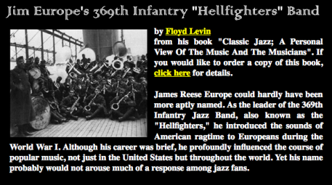 Jim Europe's 369th Infantry "Hellfighters" Band